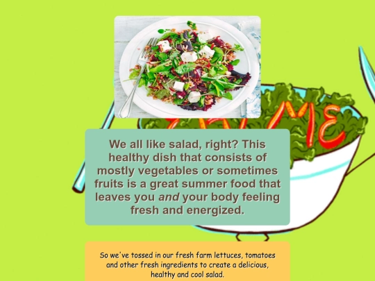 salad screenshot