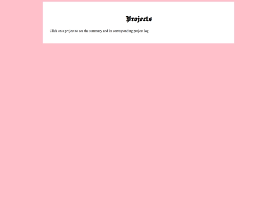 projects screenshot