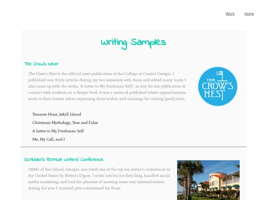 writingsamples screenshot