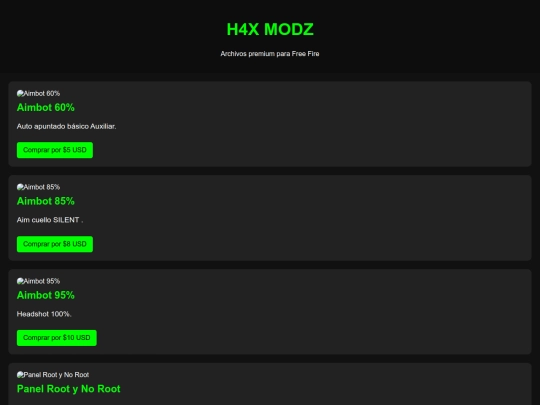 dineganar77@gmail.com/h4x_modz_page screenshot