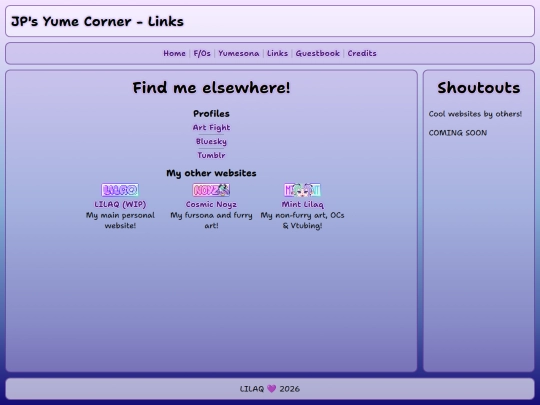 links screenshot