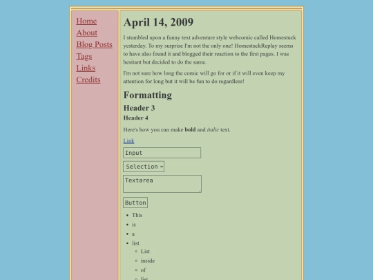blogTemplate screenshot