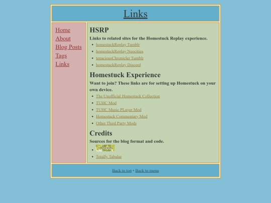 links screenshot