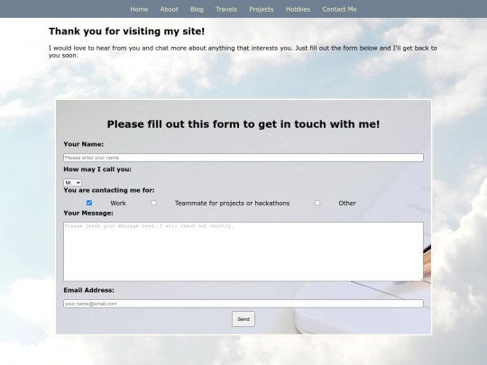 WebTech/contactme screenshot