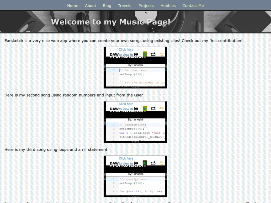 WebTech/music screenshot