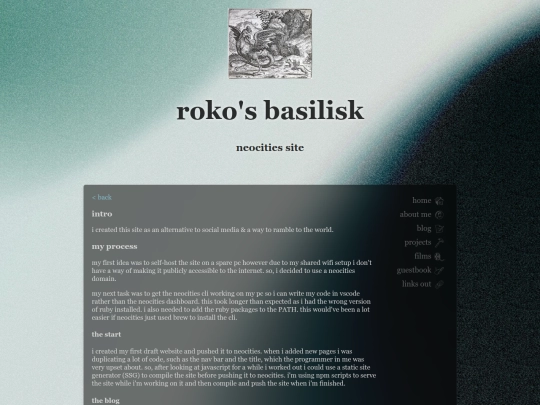 projects/neocities-site screenshot