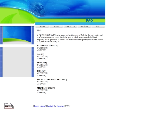 html/faq screenshot