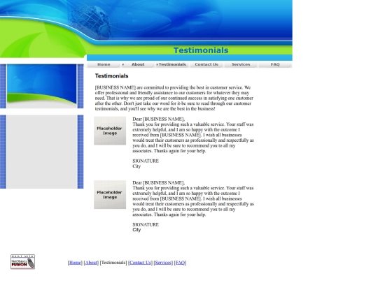 html/testimonials screenshot