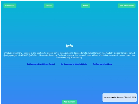 info screenshot