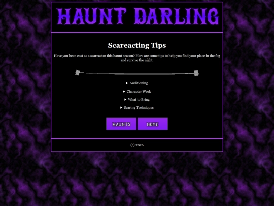 haunts/scareactingtips screenshot