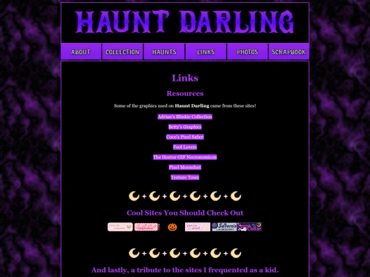links screenshot