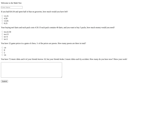 MathForm screenshot