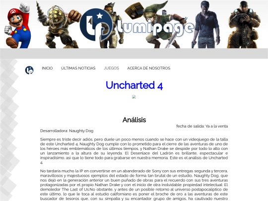 paginauncharted screenshot