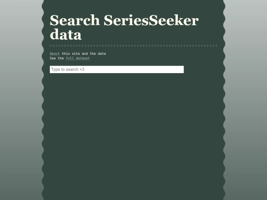 AParchive/SeriesSeeker/search screenshot