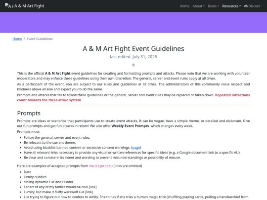 resources/guidelines screenshot