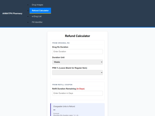 pharm/AHNHPHARM/iRefund screenshot