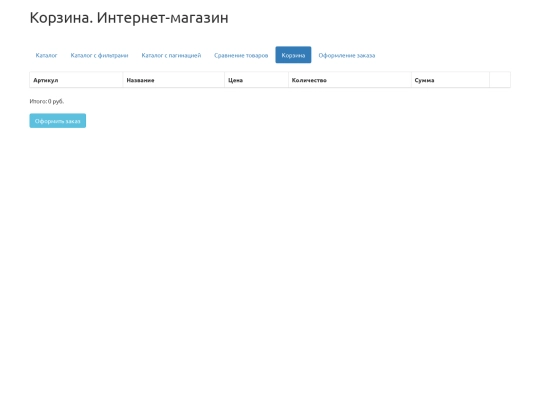 cart screenshot