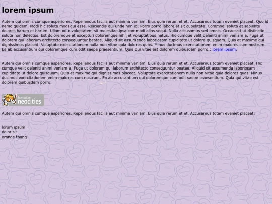 Fluff/testpage screenshot