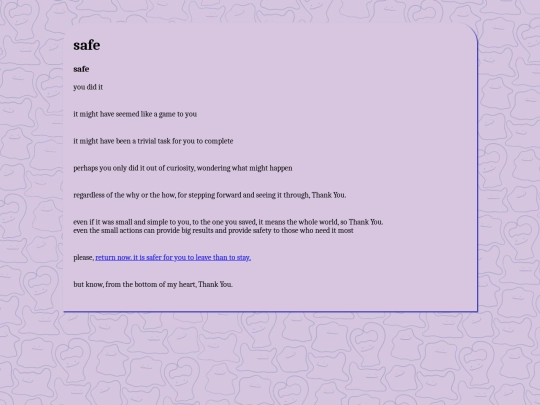 stop/safe screenshot