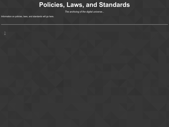 standards screenshot