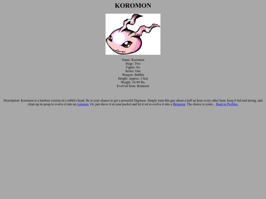 chronicle/asmprofile/mikep/gremon/koromon screenshot