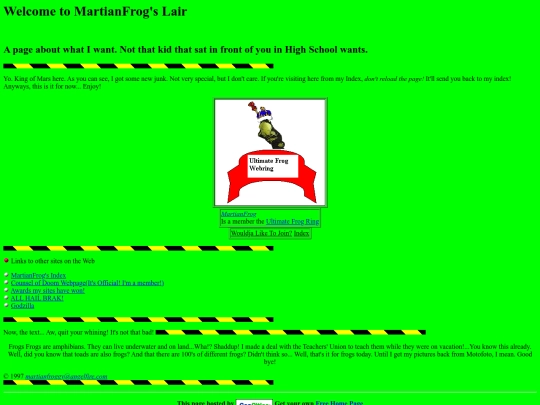 chronicle/asmprofile/mikep/martianfrog/home screenshot