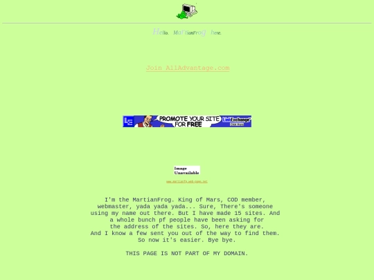 chronicle/asmprofile/mikep/martianfrog screenshot
