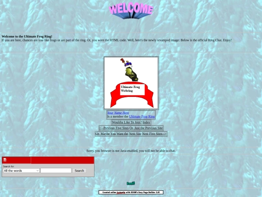 chronicle/asmprofile/mikep/martianfrog/webring screenshot