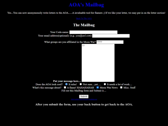 ring/AOA/aoamailform screenshot