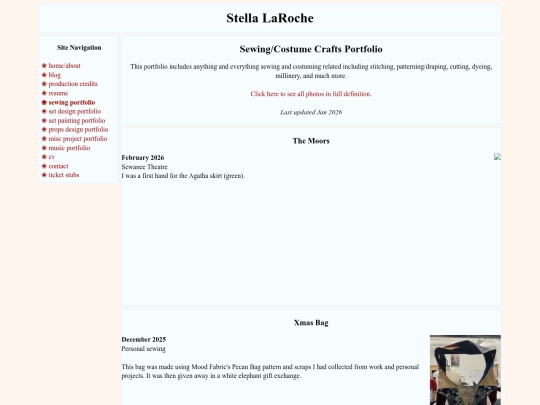 sewingportfolio screenshot