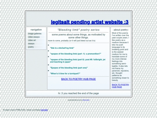 poems/bleedinglimb screenshot