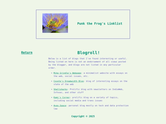 blogroll screenshot