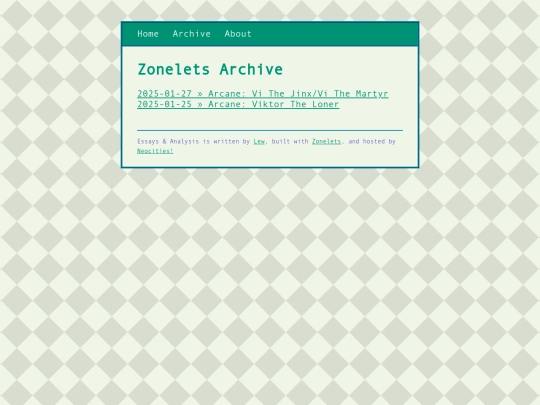 essaysandanalysis/archive screenshot