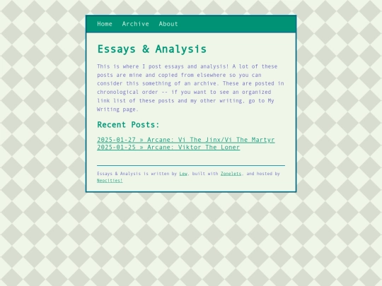 essaysandanalysis screenshot