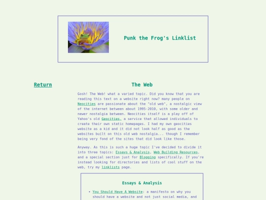 on/theweb screenshot