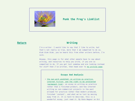 on/writing screenshot