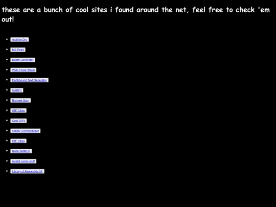 links screenshot