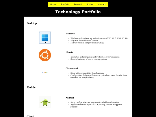 portfolio screenshot