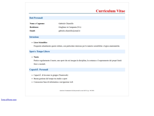 pagine/cv screenshot