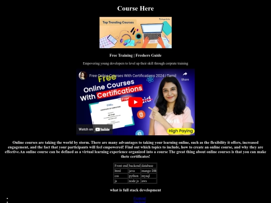 course/Course here screenshot