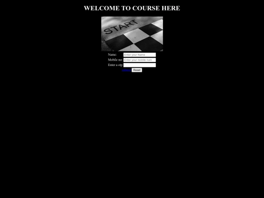 course/register screenshot