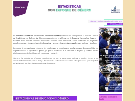 Pagina de INEI screenshot
