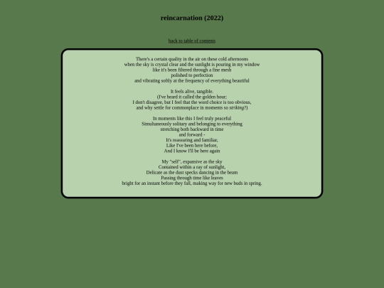 poetry/reincarnation screenshot