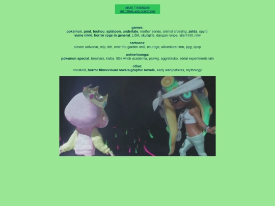 interests screenshot