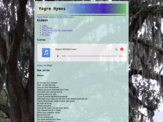 MusicPosts/OriginalMusic/GideonSong screenshot