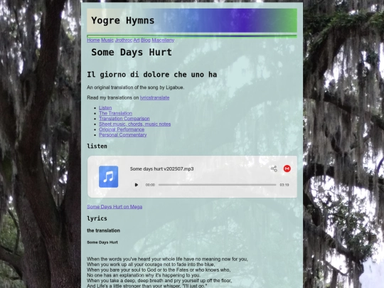 MusicPosts/Translations/somedayshurt screenshot
