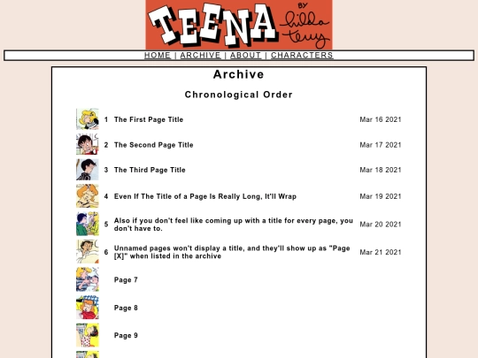 archive screenshot