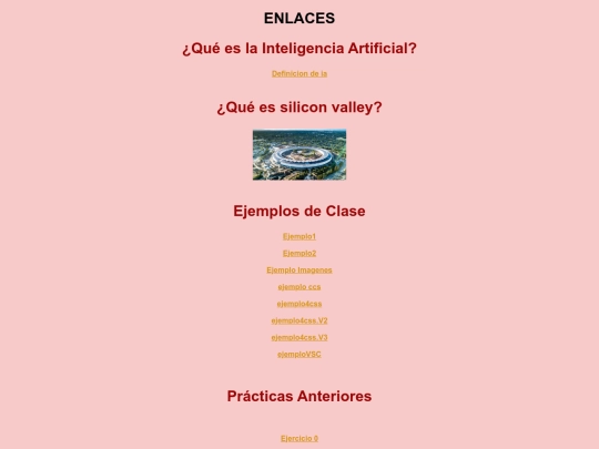 páginas/enlaces screenshot