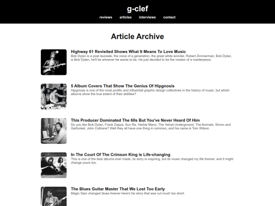 articles/archive screenshot