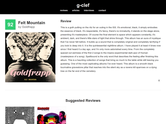 reviews/felt-mountain screenshot